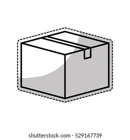 cardboard box icon image vector illustration design 