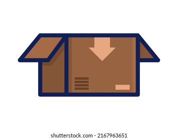 Karton-Karton-Symbol einzeln