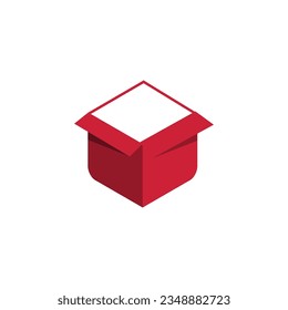 Cardboard Box icon logo vector design