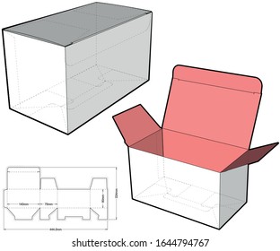 Cardboard Box (Internal measurement 14x7.5+8cm) and Die-cut Pattern. The .eps file is full scale and fully functional. Prepared for real cardboard production.