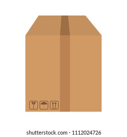 Cardboard box isolated