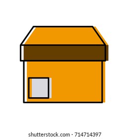 Cardboard box isolated