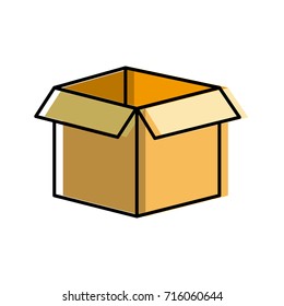 Cardboard box isolated