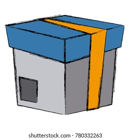 Cardboard box isolated