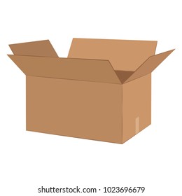 Cardboard box isolated on white background