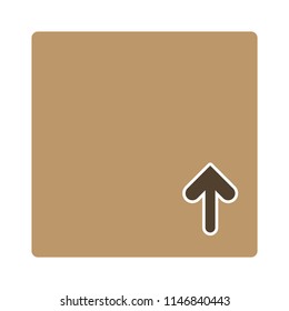 Cardboard box mockup. illustration of cardboard box mockup for web. Brown delivery vector icon