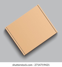 Vector aislado de la maqueta de la caja de cartón