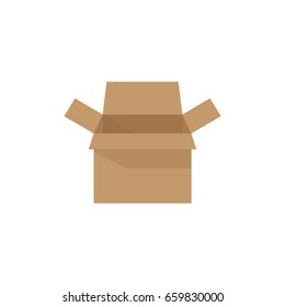 Cardboard box mockup. Realistic illustration  for web