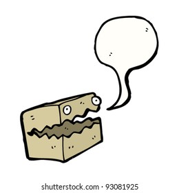 cardboard box monster cartoon