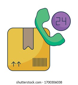 cardboard box on white background vector illustration design