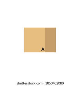 Cardboard box on a white background. Vector illustration.