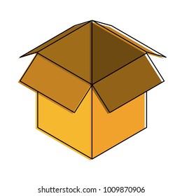Cardboard box open