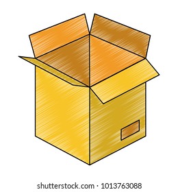 Cardboard box open