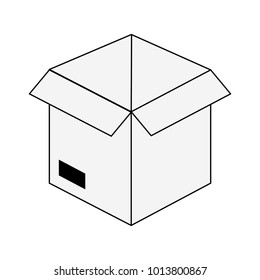 Cardboard box open