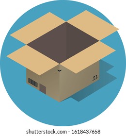 Cardboard box open ready to put your products inside and make your shipment