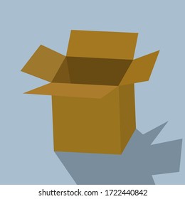 Ilustración vectorial abierta de cartón