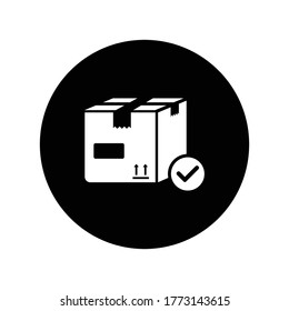cardboard box package sign vector 