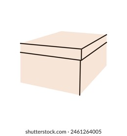 Cardboard box, packed cargo, pile of boxes, goods, parcels pile, many carton packages heap, carton boxes, goods packaged for warehouse storage, cargo shipping or delivery flat vector illustration.