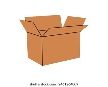 Cardboard box, packed cargo, pile of boxes, goods, parcels pile, many carton packages heap, carton boxes, goods packaged for warehouse storage, cargo shipping or delivery flat vector illustration.