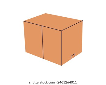 Cardboard box, packed cargo, pile of boxes, goods, parcels pile, many carton packages heap, carton boxes, goods packaged for warehouse storage, cargo shipping or delivery flat vector illustration.