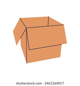 Cardboard box, packed cargo, pile of boxes, goods, parcels pile, many carton packages heap, carton boxes, goods packaged for warehouse storage, cargo shipping or delivery flat vector illustration.