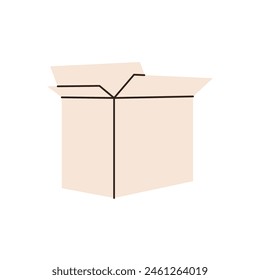 Cardboard box, packed cargo, pile of boxes, goods, parcels pile, many carton packages heap, carton boxes, goods packaged for warehouse storage, cargo shipping or delivery flat vector illustration.