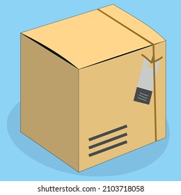 Cardboard box for postal parcels