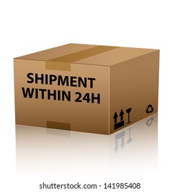 cardboard box shipping order package within 24 h
