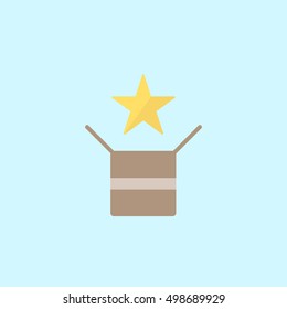 Cardboard box with star