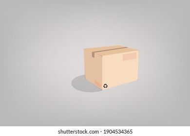 Cardboard box in the storage