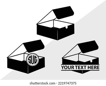 Ilustración de vectores impresos SVG de caja de cartón