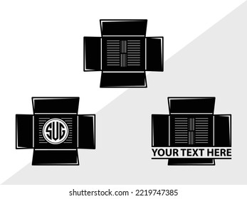 Cardboard Box SVG Printable Vector Illustration