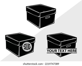 Cardboard Box SVG Printable Vector Illustration
