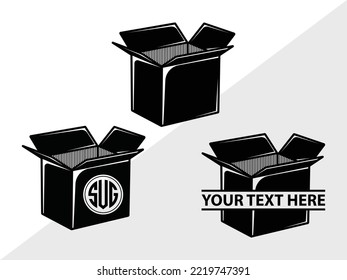 Cardboard Box SVG Printable Vector Illustration