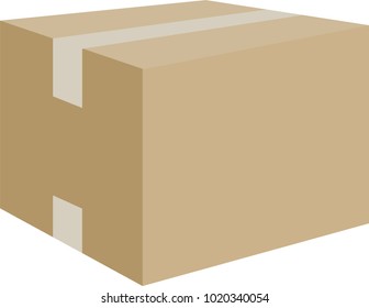 Cardboard box.
This is a vector illustration.