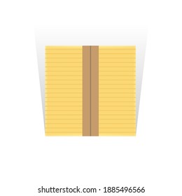 Pappkarton-Draufsicht-Design einzeln auf weißem Hintergrund
