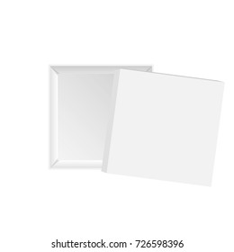 Cardboard box. Top view Vector illustration.