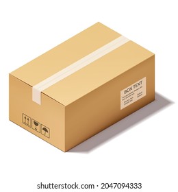 ilustración vectorial de caja de cartón