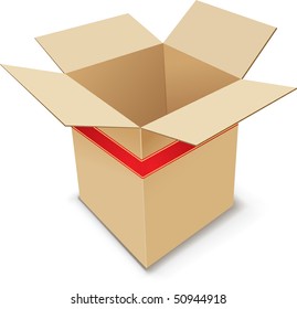 Cardboard Box. Vector illustration.
