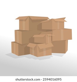 cardboard box vector illustration background