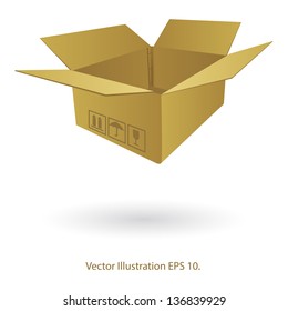 Cardboard Box Vector Illustration, EPS 10.