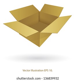 Cardboard Box Vector Illustration, EPS 10.