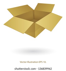 Cardboard Box Vector Illustration, EPS 10.