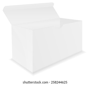 Cardboard Box. Vector Illustration isolated  on white background.