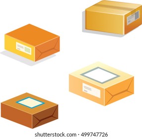 Cardboard box vector illustration on white background. Modern vector icon on white. Illustration symbol icon isolated on white