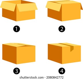 cardboard box vector in order by vector design