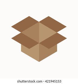 cardboard box waste flat concept.  Vector illustration of sorting cardboard box waste. Icon of cardboard box waste for garbage disposal design.  cardboard box waste sorting management . 