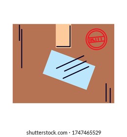 Cajas de cartón para entregar a diferentes destinos con normas de seguridad diseño de ilustraciones vectoriales
