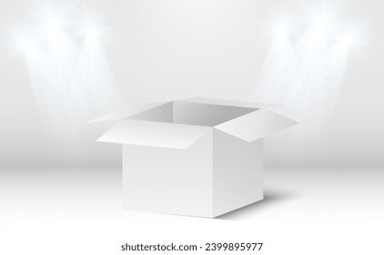 
Kartonboxen für die Lieferung. Isometrische Papierbehälter.