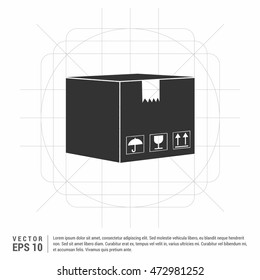 cardboard boxes icon